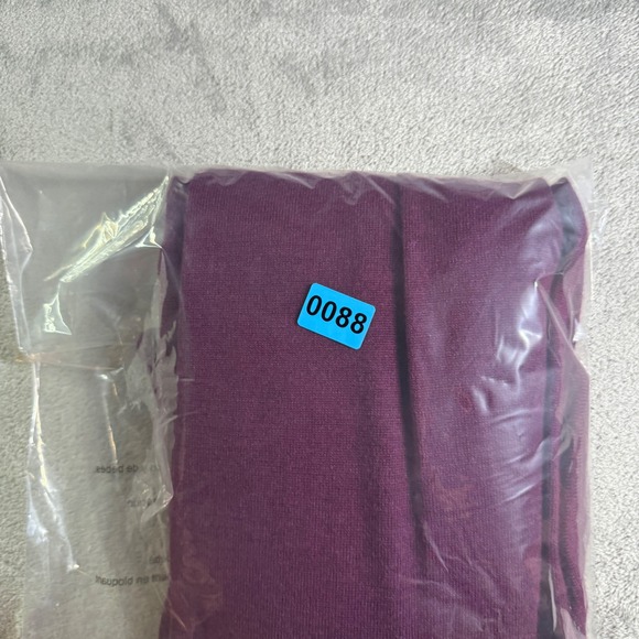 Orvis Mens Large Purple 100% Merino Wool Quarter Zip Pullover Sweater Mock Neck - Picture 10 of 10